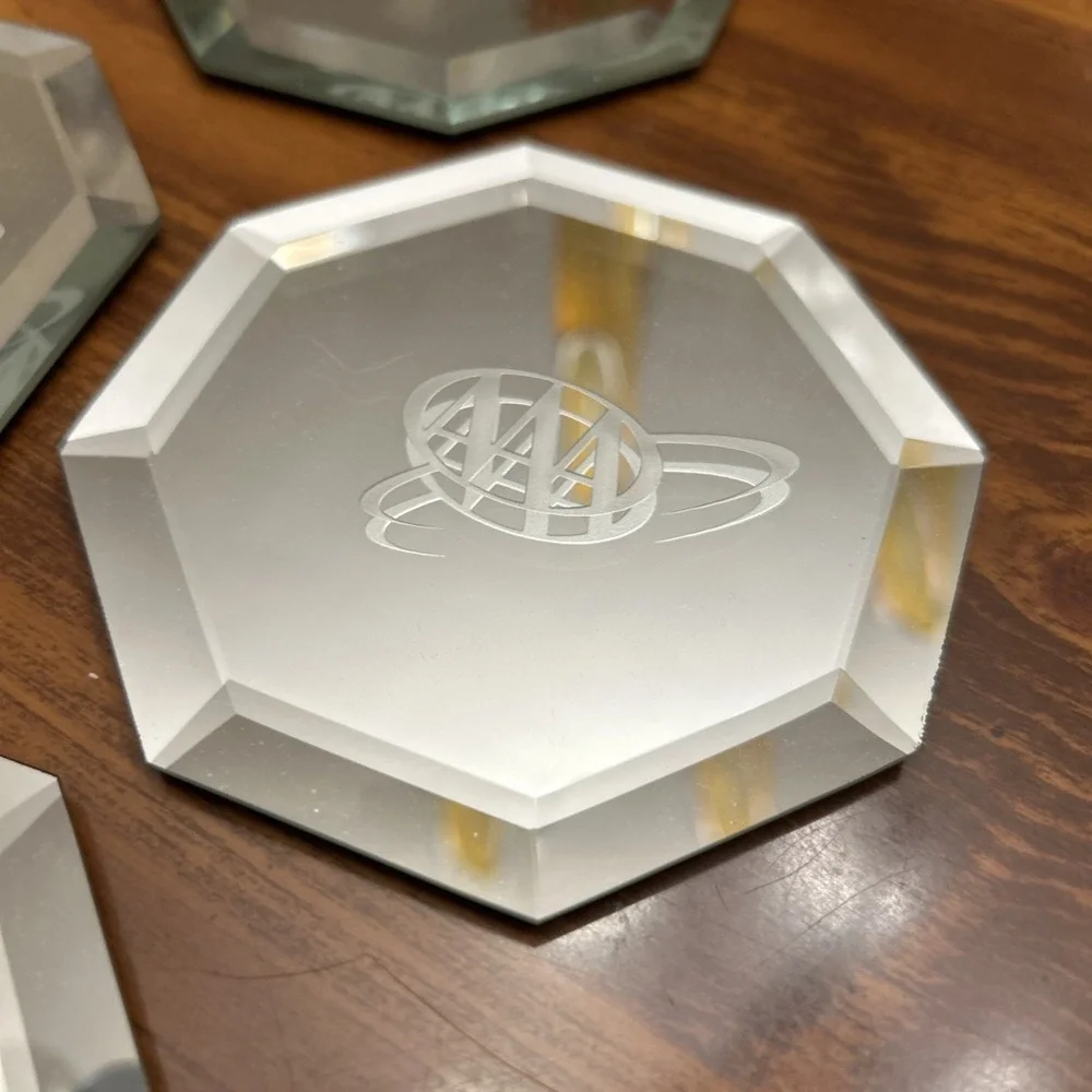 AAA Mirror Drink Coasters Set 4 Advertisement‎